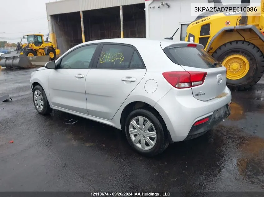 2023 Kia Rio S VIN: 3KPA25AD7PE610086 Lot: 12110674