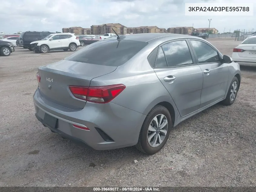 2023 Kia Rio S VIN: 3KPA24AD3PE595788 Lot: 39669077