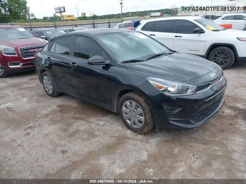 2023 Kia Rio Lx VIN: 3KPA24AD1PE581307 Lot: 39675085