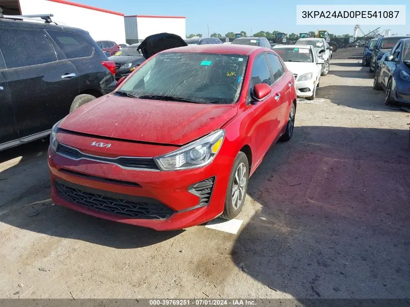 2023 Kia Rio S VIN: 3KPA24AD0PE541087 Lot: 39769251