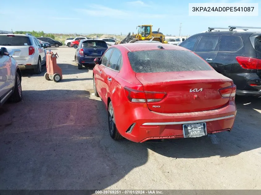 2023 Kia Rio S VIN: 3KPA24AD0PE541087 Lot: 39769251