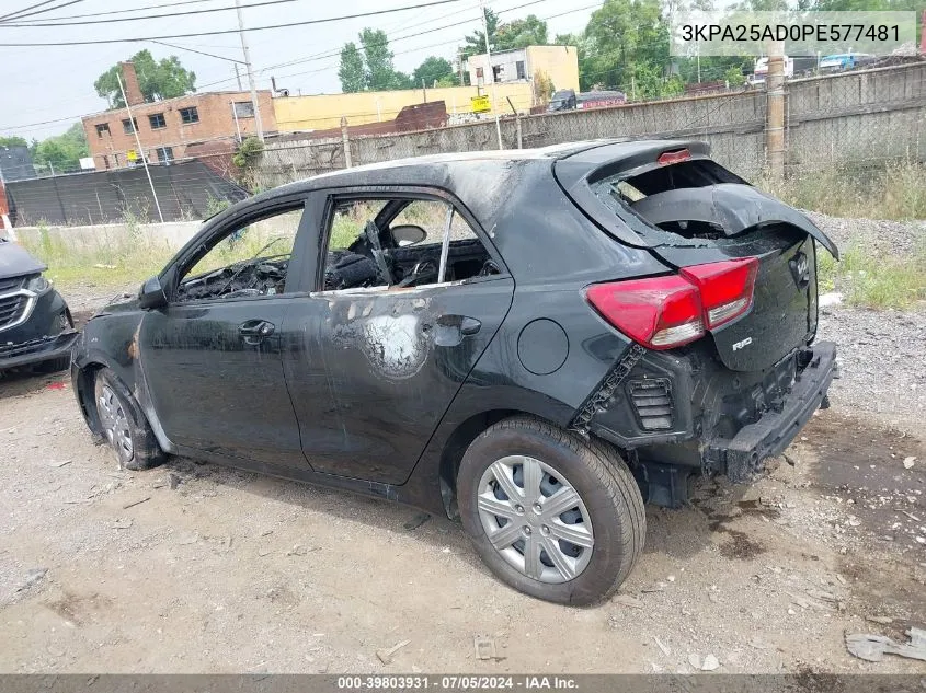 2023 Kia Rio 5-Door S VIN: 3KPA25AD0PE577481 Lot: 39803931