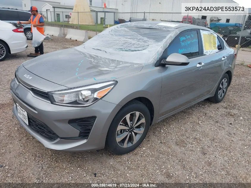 2023 Kia Rio S VIN: 3KPA24AD3PE553573 Lot: 39814619