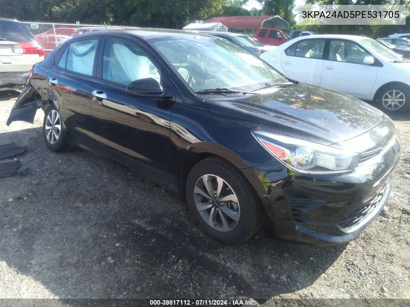 2023 Kia Rio S VIN: 3KPA24AD5PE531705 Lot: 39817112