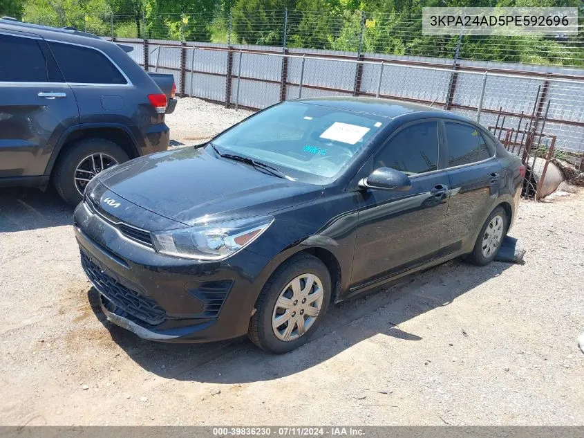 2023 Kia Rio S VIN: 3KPA24AD5PE592696 Lot: 39836230