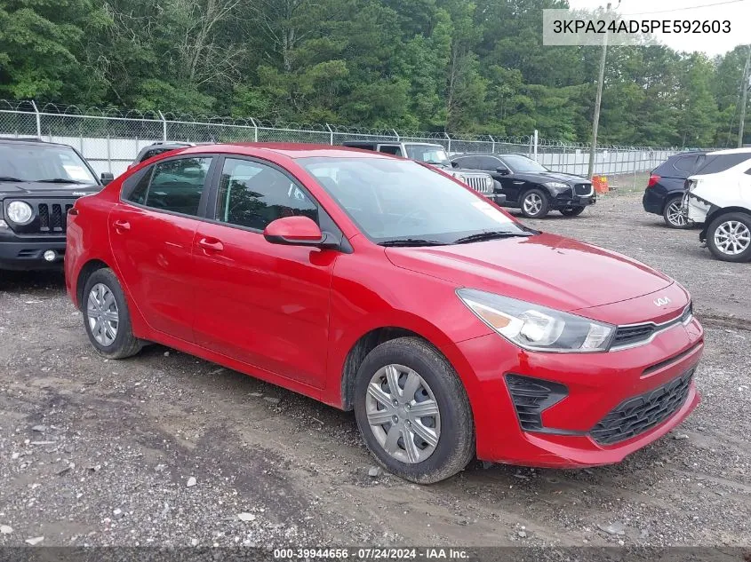 2023 Kia Rio S VIN: 3KPA24AD5PE592603 Lot: 39944656