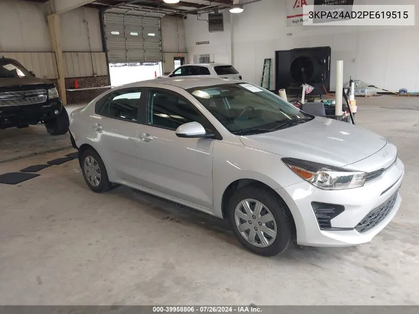 2023 Kia Rio Lx VIN: 3KPA24AD2PE619515 Lot: 39958806