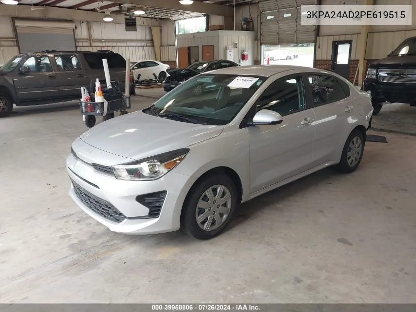 2023 Kia Rio Lx VIN: 3KPA24AD2PE619515 Lot: 39958806