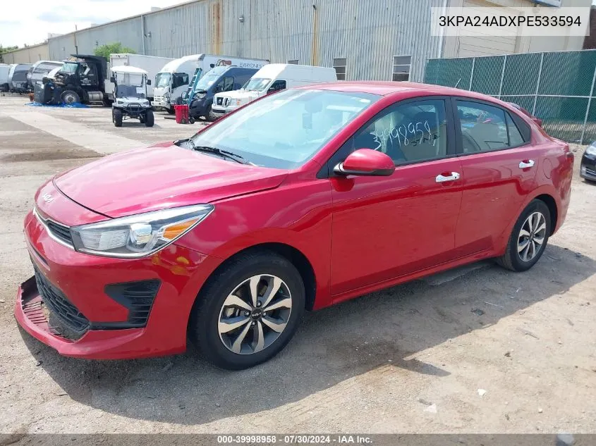 2023 Kia Rio S VIN: 3KPA24ADXPE533594 Lot: 39998958