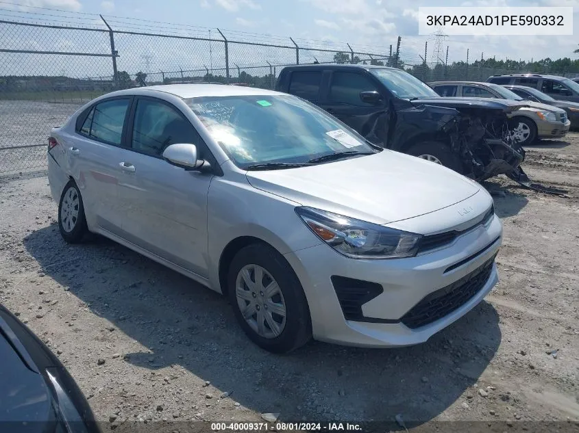 2023 Kia Rio Lx VIN: 3KPA24AD1PE590332 Lot: 40009371