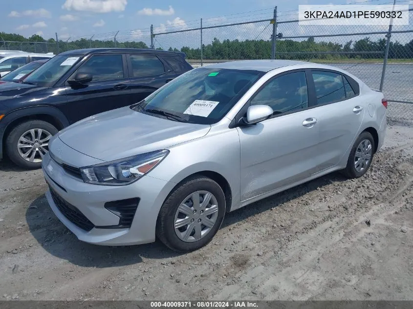 2023 Kia Rio Lx VIN: 3KPA24AD1PE590332 Lot: 40009371