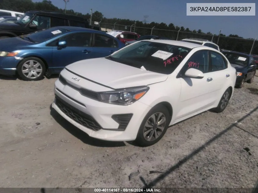 2023 Kia Rio S VIN: 3KPA24AD8PE582387 Lot: 40114167