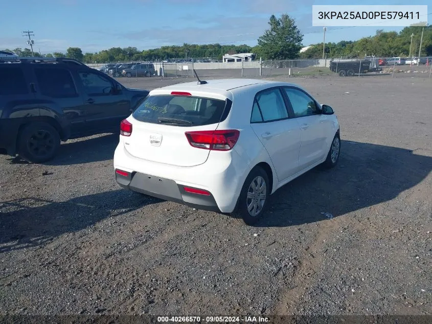 2023 Kia Rio S VIN: 3KPA25AD0PE579411 Lot: 40266570