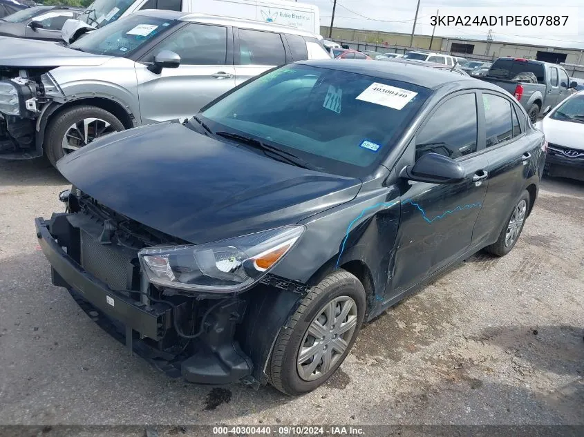 2023 Kia Rio Lx/S VIN: 3KPA24AD1PE607887 Lot: 40300440