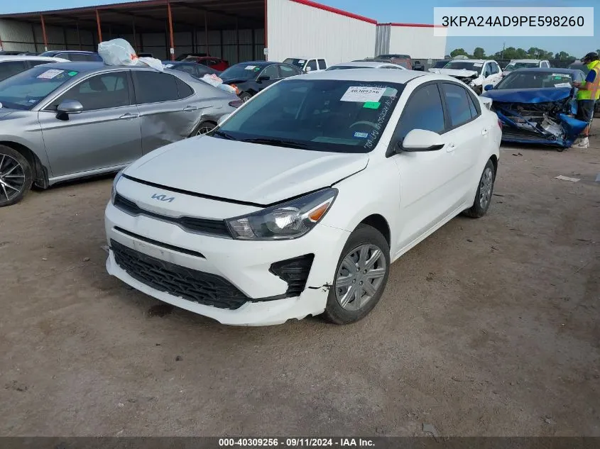 2023 Kia Rio S VIN: 3KPA24AD9PE598260 Lot: 40309256