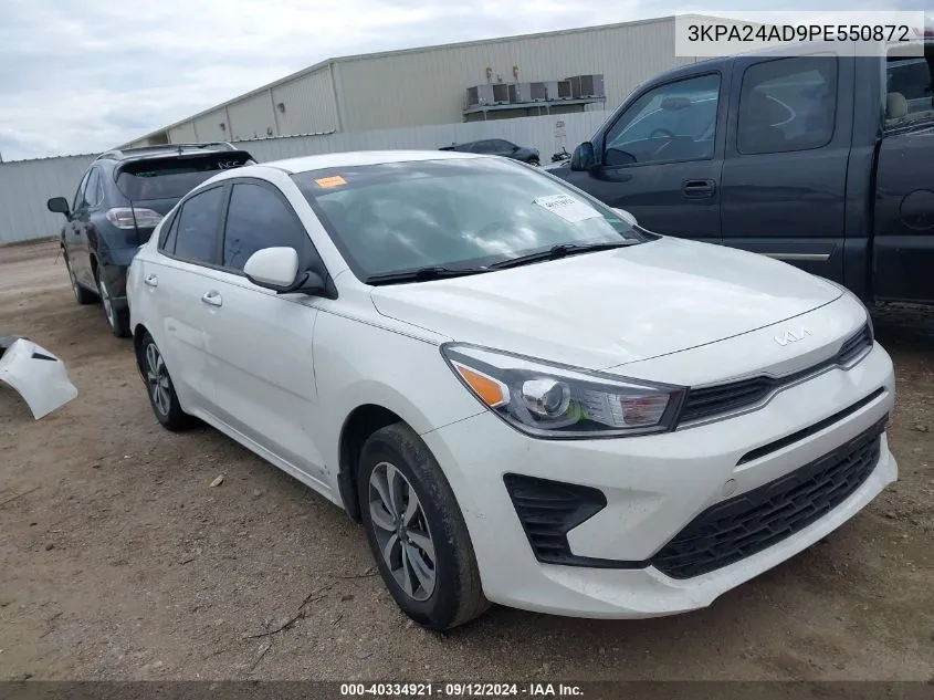 2023 Kia Rio S VIN: 3KPA24AD9PE550872 Lot: 40334921