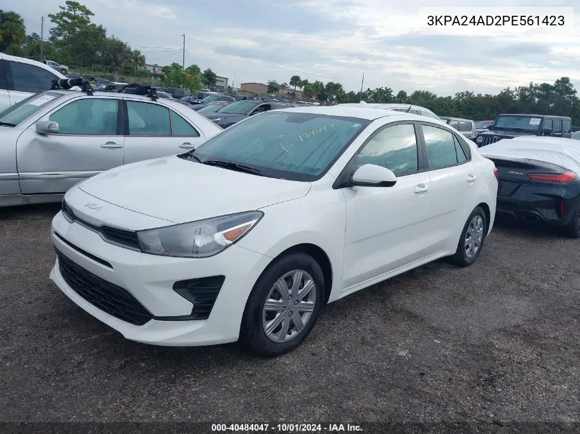 2023 Kia Rio Lx/S VIN: 3KPA24AD2PE561423 Lot: 40484047