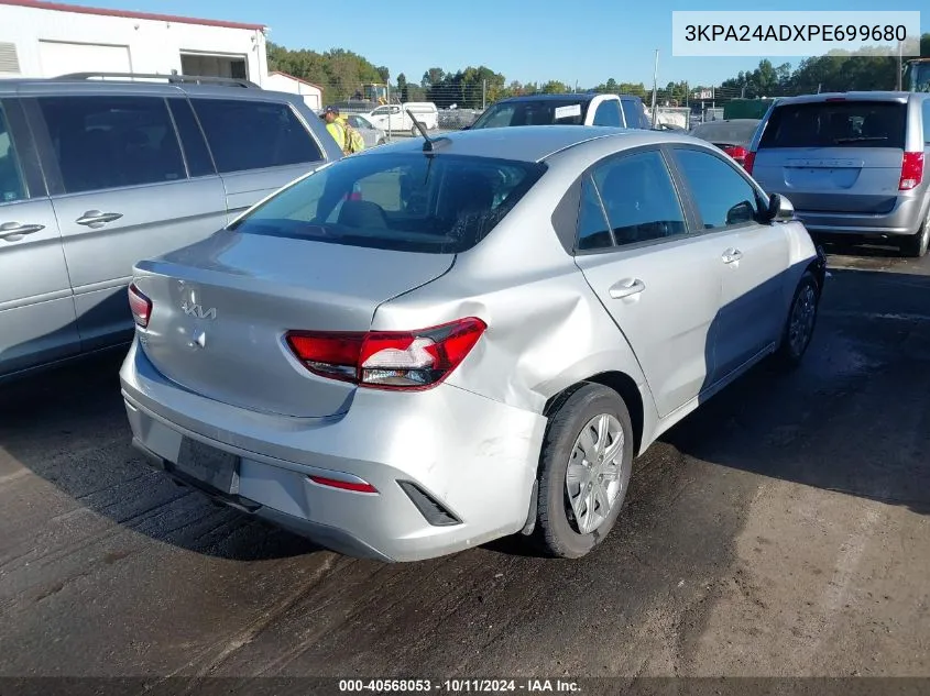 2023 Kia Rio Lx/S VIN: 3KPA24ADXPE699680 Lot: 40568053