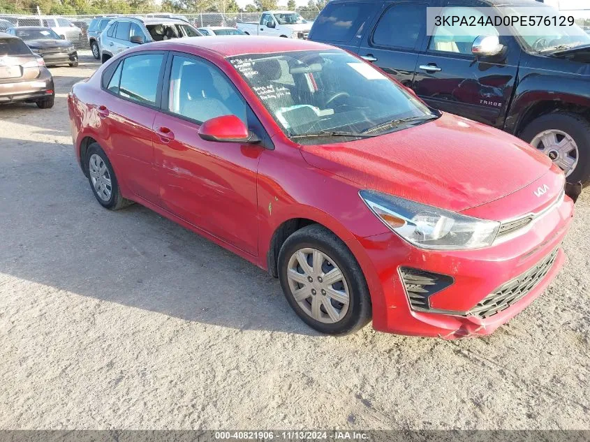 2023 Kia Rio S VIN: 3KPA24AD0PE576129 Lot: 40821906