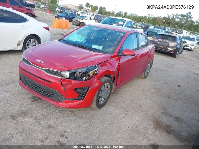 2023 Kia Rio S VIN: 3KPA24AD0PE576129 Lot: 40821906