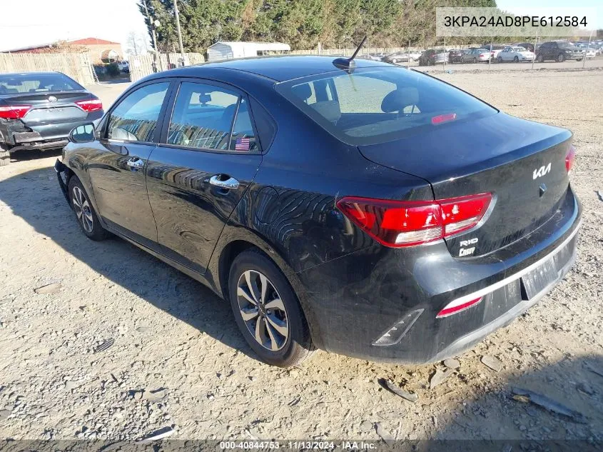 2023 Kia Rio S VIN: 3KPA24AD8PE612584 Lot: 40844753