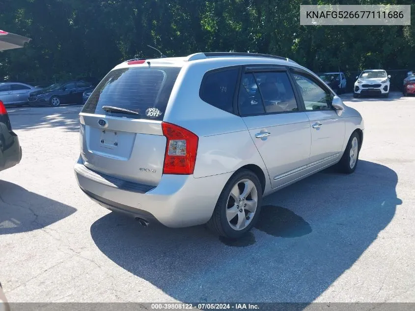 2007 Kia Rondo Ex V6 VIN: KNAFG526677111686 Lot: 39808122