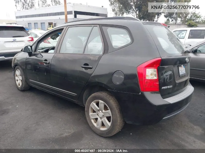 2007 Kia Rondo Lx VIN: KNAFG525677079796 Lot: 40207487