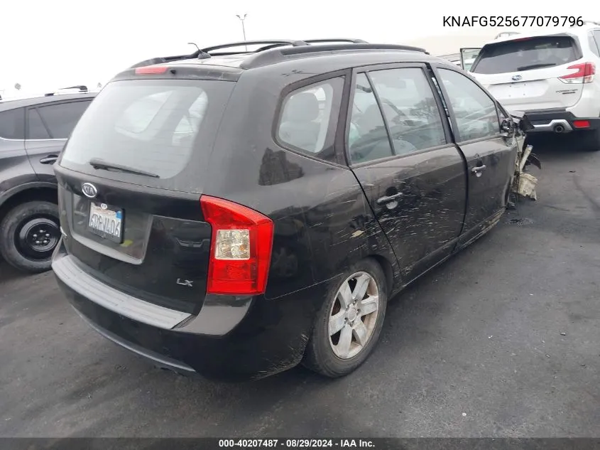 2007 Kia Rondo Lx VIN: KNAFG525677079796 Lot: 40207487