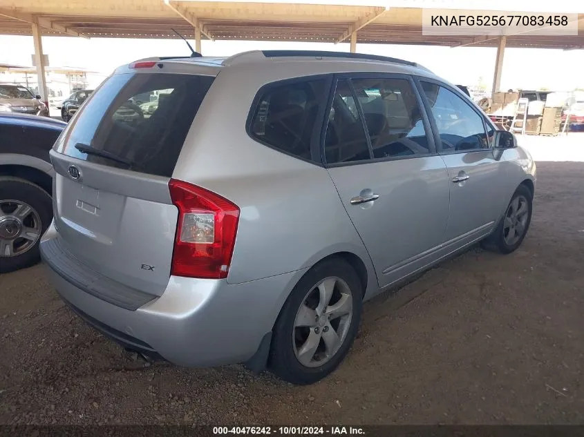 2007 Kia Rondo Ex VIN: KNAFG525677083458 Lot: 40476242