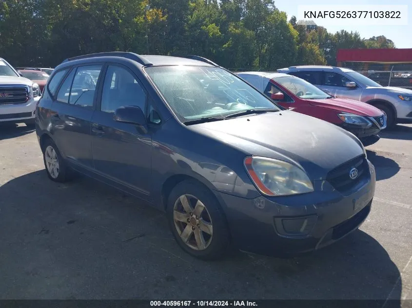 2007 Kia Rondo Lx V6 VIN: KNAFG526377103822 Lot: 40596167