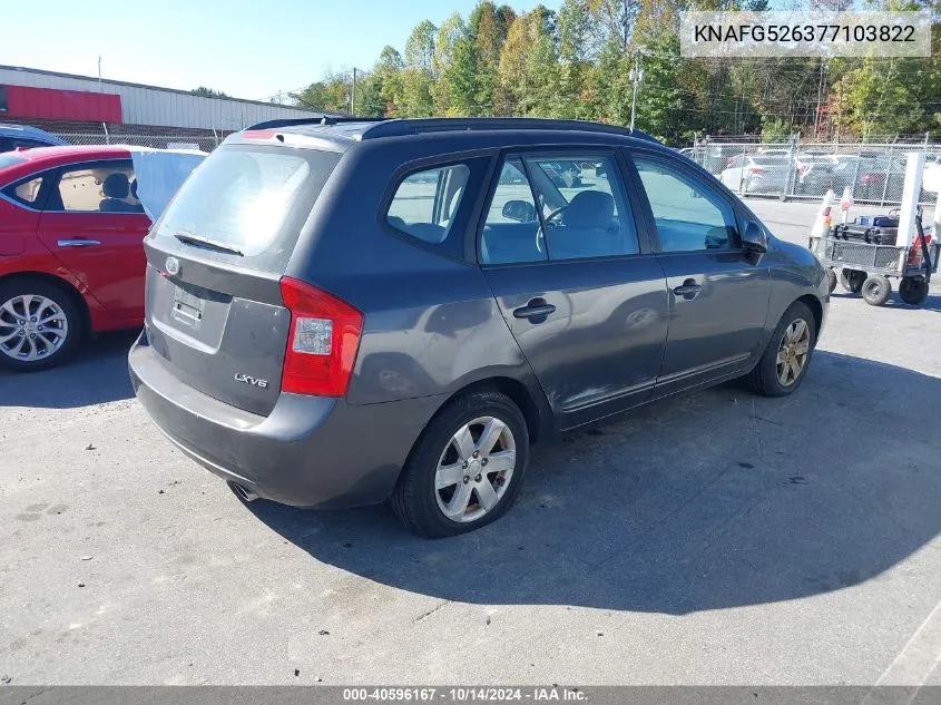 2007 Kia Rondo Lx V6 VIN: KNAFG526377103822 Lot: 40596167