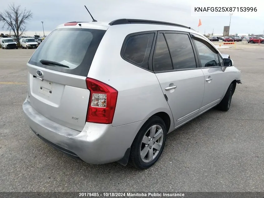 2008 Kia Rondo Ex VIN: KNAFG525X87153996 Lot: 20179485