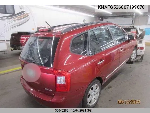 2008 Kia Rondo Lx/Ex VIN: KNAFG526087199670 Lot: 30045266