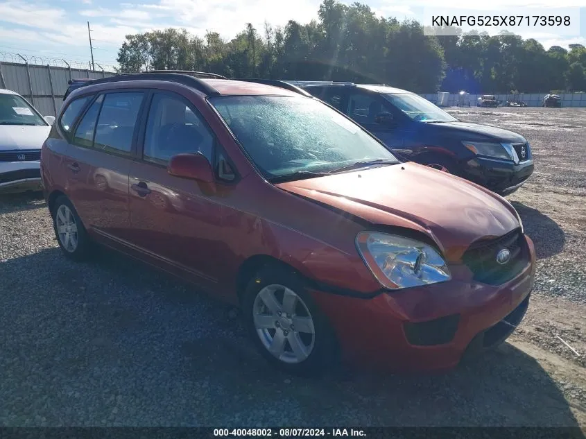 2008 Kia Rondo Lx VIN: KNAFG525X87173598 Lot: 40048002