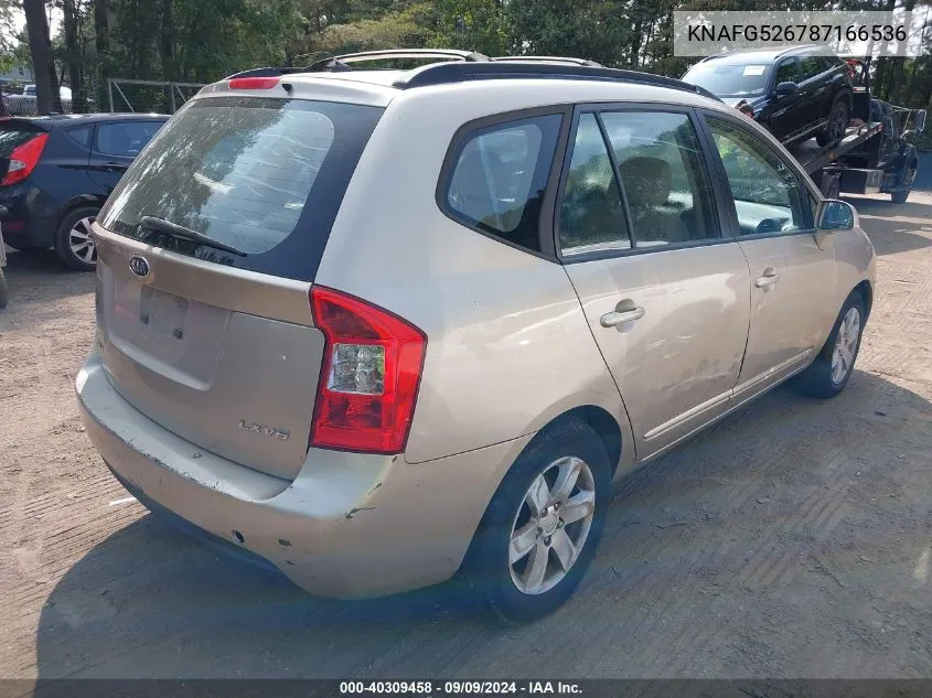 2008 Kia Rondo Lx V6 VIN: KNAFG526787166536 Lot: 40309458