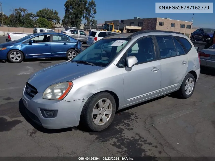 2008 Kia Rondo Lx V6 VIN: KNAFG526787152779 Lot: 40426394