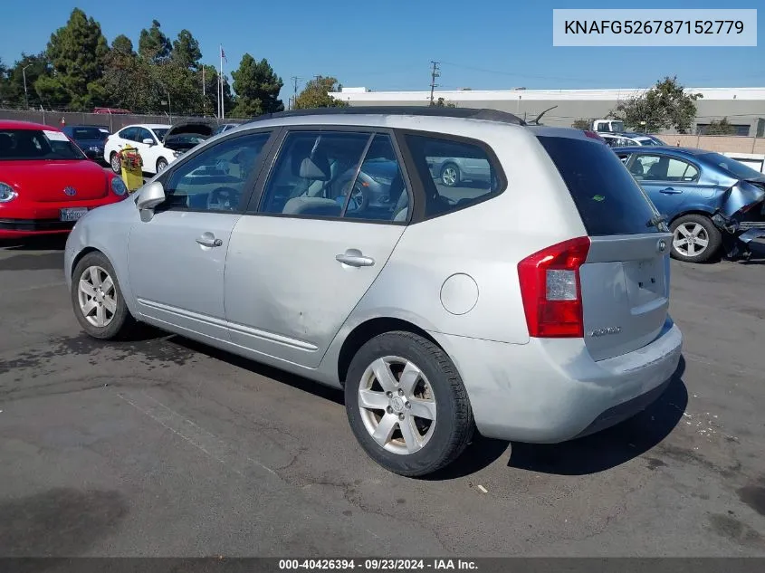 2008 Kia Rondo Lx V6 VIN: KNAFG526787152779 Lot: 40426394