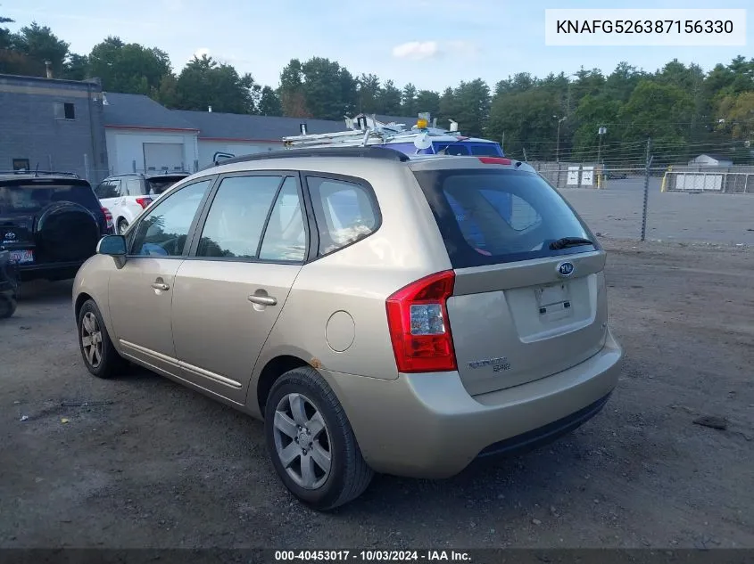 2008 Kia Rondo Lx V6 VIN: KNAFG526387156330 Lot: 40453017