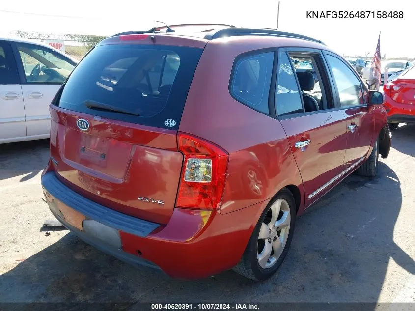 2008 Kia Rondo Ex V6 VIN: KNAFG526487158488 Lot: 40520391