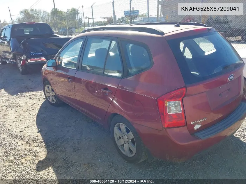 KNAFG526X87209041 2008 Kia Rondo Lx V6