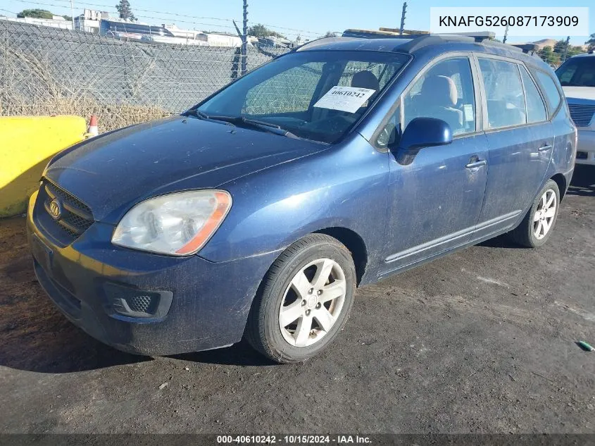 2008 Kia Rondo Lx V6 VIN: KNAFG526087173909 Lot: 40610242