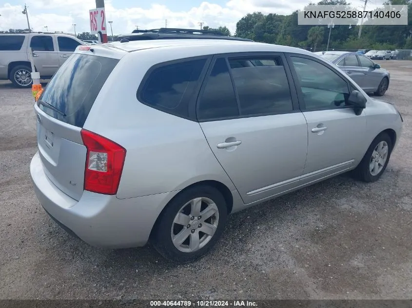 2008 Kia Rondo Ex/Lx/Lx Base VIN: KNAFG525887140406 Lot: 40644789