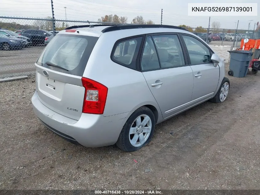 2008 Kia Rondo Lx V6 VIN: KNAFG526987139001 Lot: 40718438