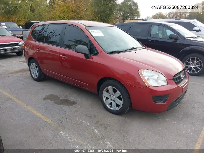 2008 Kia Rondo Lx Base VIN: KNAFG525087200324 Lot: 40719288