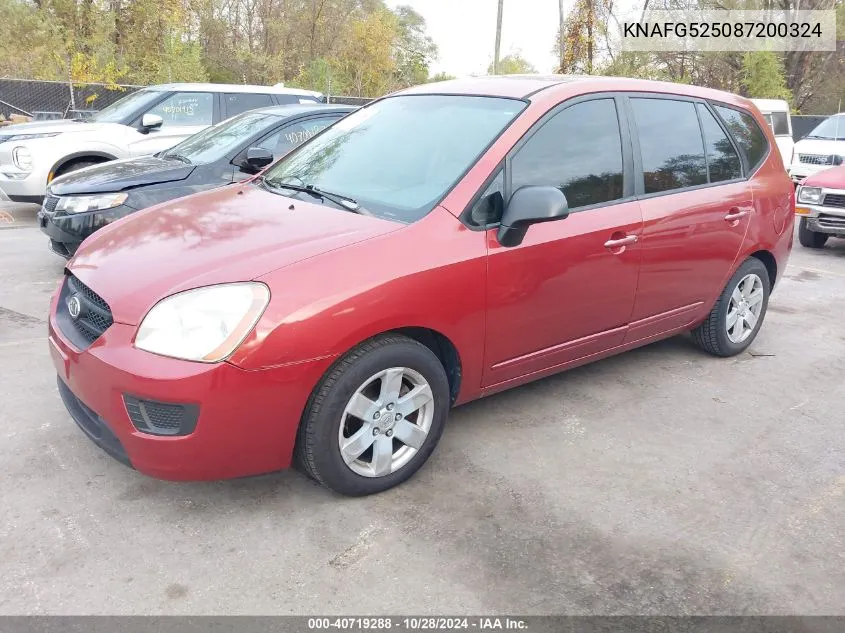 2008 Kia Rondo Lx Base VIN: KNAFG525087200324 Lot: 40719288