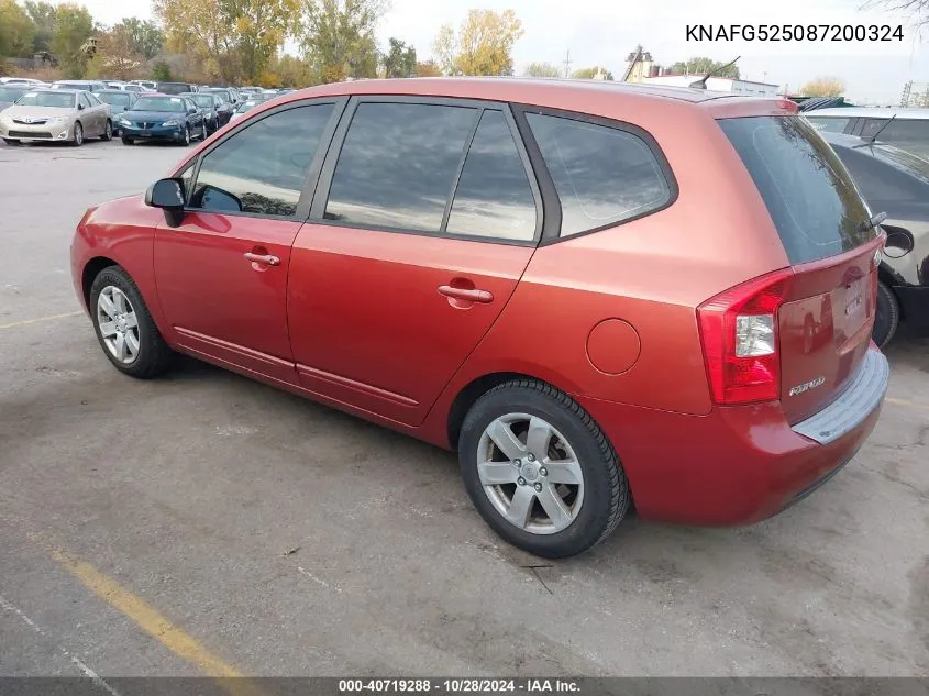 2008 Kia Rondo Lx Base VIN: KNAFG525087200324 Lot: 40719288