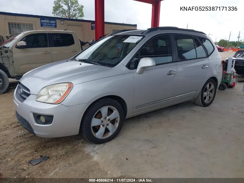 2008 Kia Rondo Ex VIN: KNAFG525387171336 Lot: 40806214