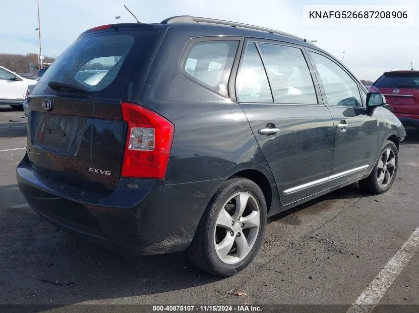 2008 Kia Rondo Ex V6 VIN: KNAFG526687208906 Lot: 40875107