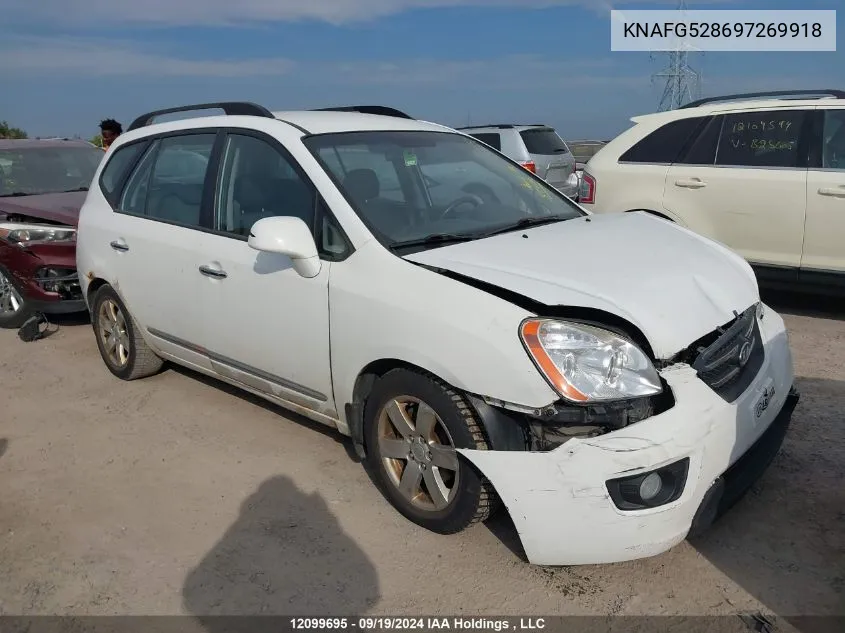 2009 Kia Rondo Lx/Ex VIN: KNAFG528697269918 Lot: 12099695