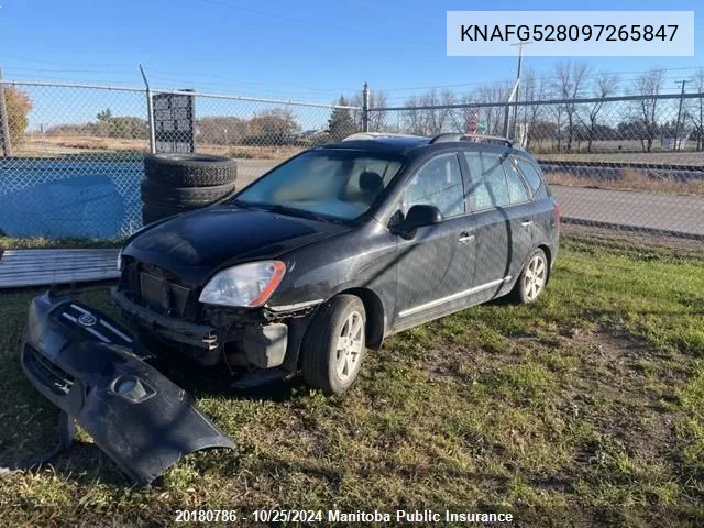 2009 Kia Rondo Ex VIN: KNAFG528097265847 Lot: 20180786